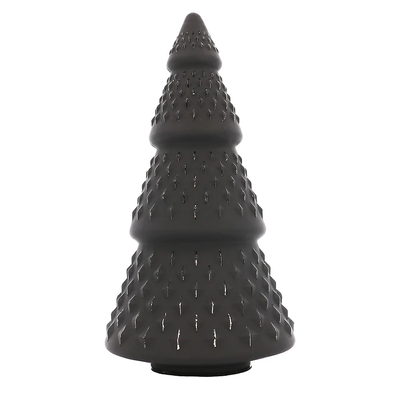 10.75" Black Glass Tree Tabletop Décor by Ashland®