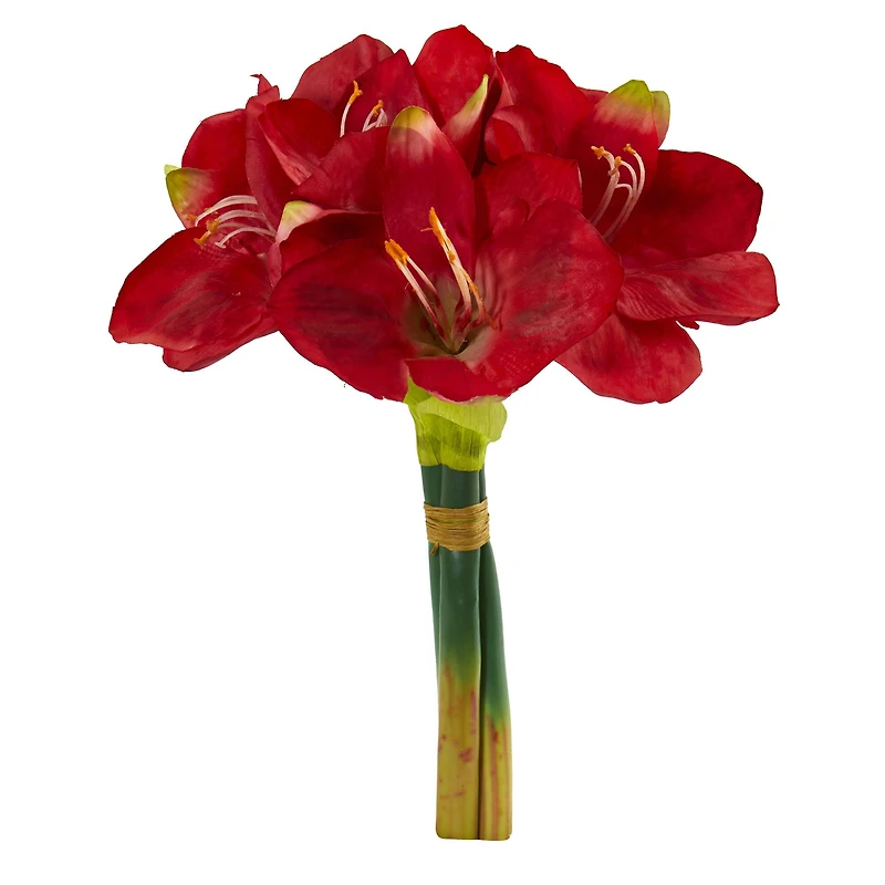 14" Amaryllis Bouquet Artificial Flower (Set of 3)