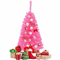 Costway 3ft. Unlit Pink Artificial Christmas Tree