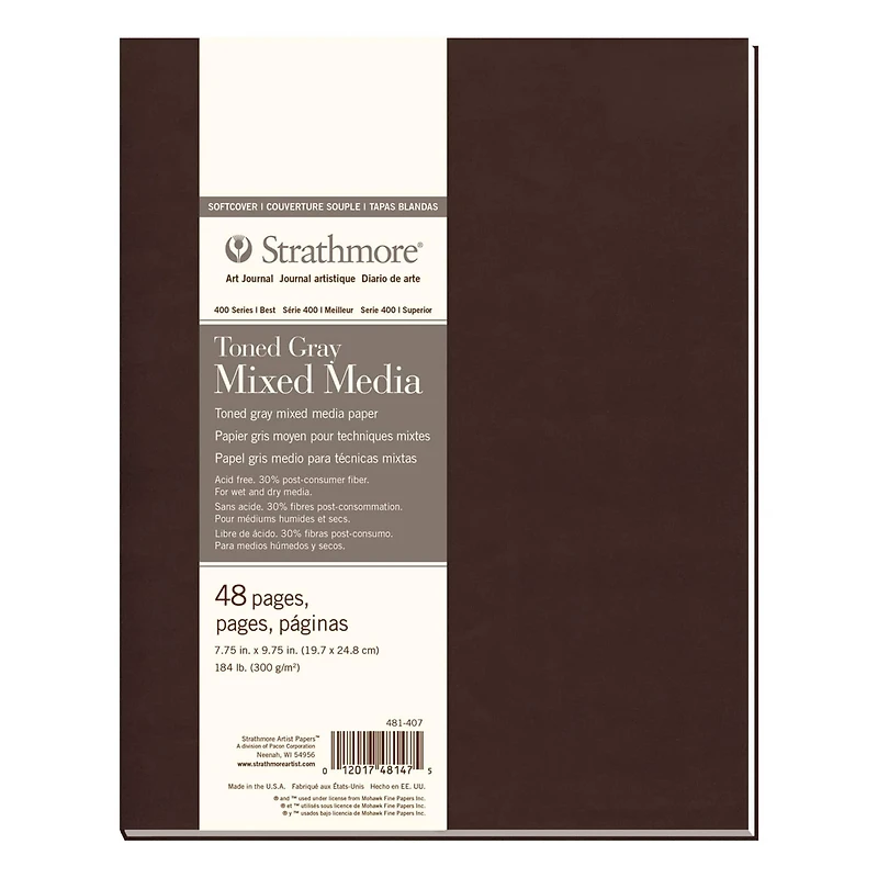 Strathmore® 400 Series Softcover Toned Gray Mixed Media Art Journal