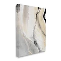 Stupell Industries Abstract Paint Strokes Fluid Beige Movement Canvas Wall Art
