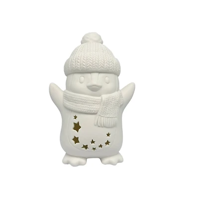7.75" LED DIY Ceramic Penguin with Stars Décor by Make Market®