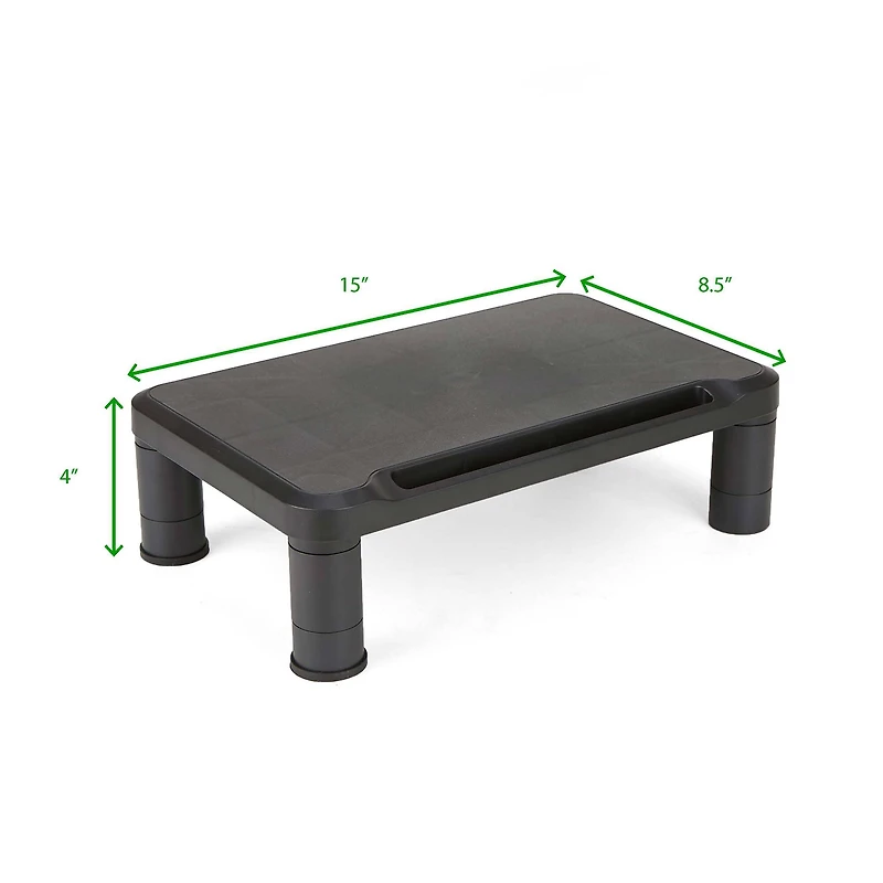 Mind Reader Small Black Monitor Stand