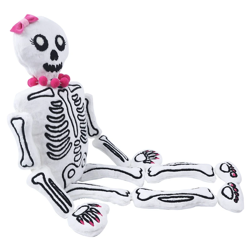 36" Skeleton with Pink Bow Accent Pillow by Ashland®