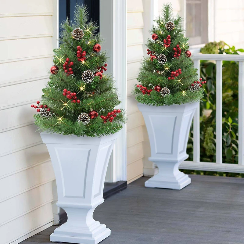 30" Pre-Lit LED Urn Filler with Battery-Operated Timer, 2ct.