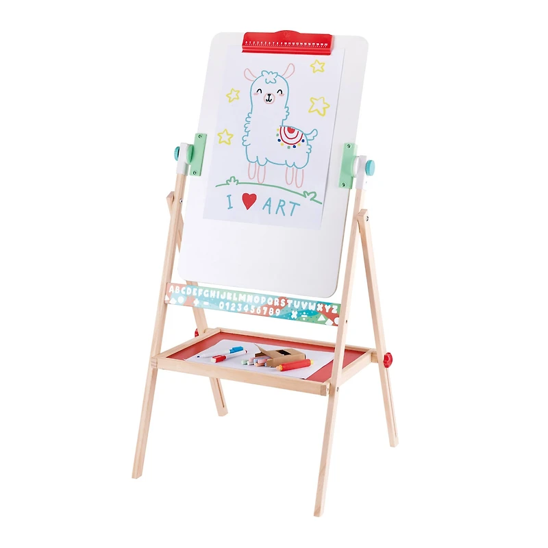 Hape Standing Easel Double-Sided Chalkboard & Whiteboard