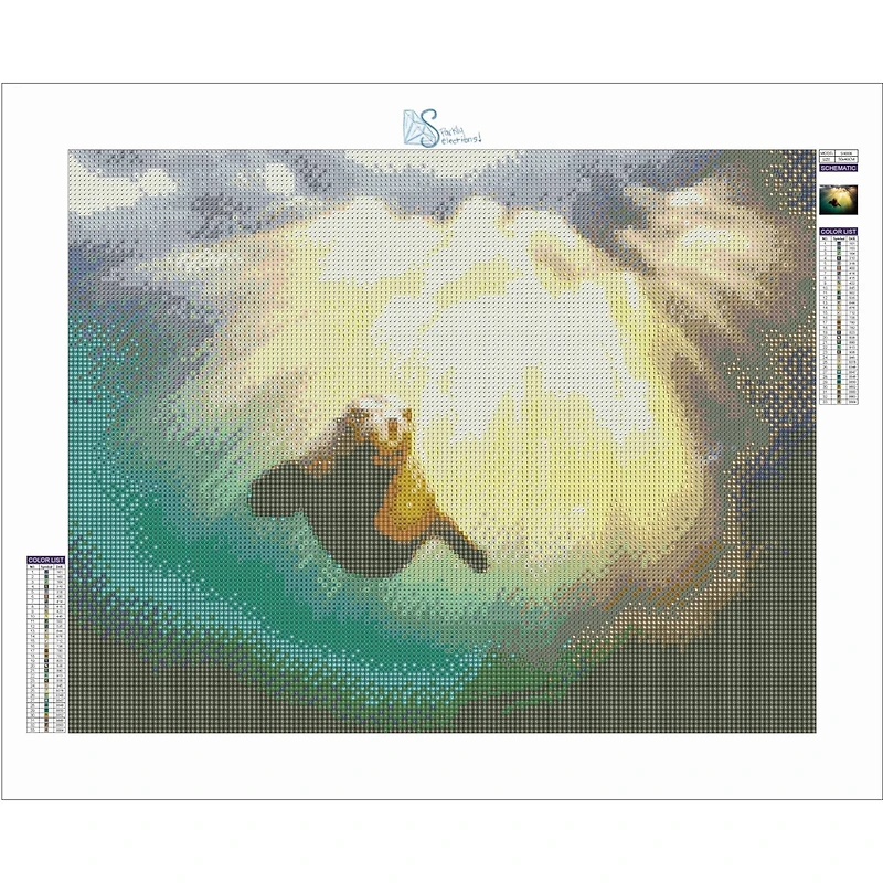 Sparkly Selections Seal Underwater 40x50 cm Round