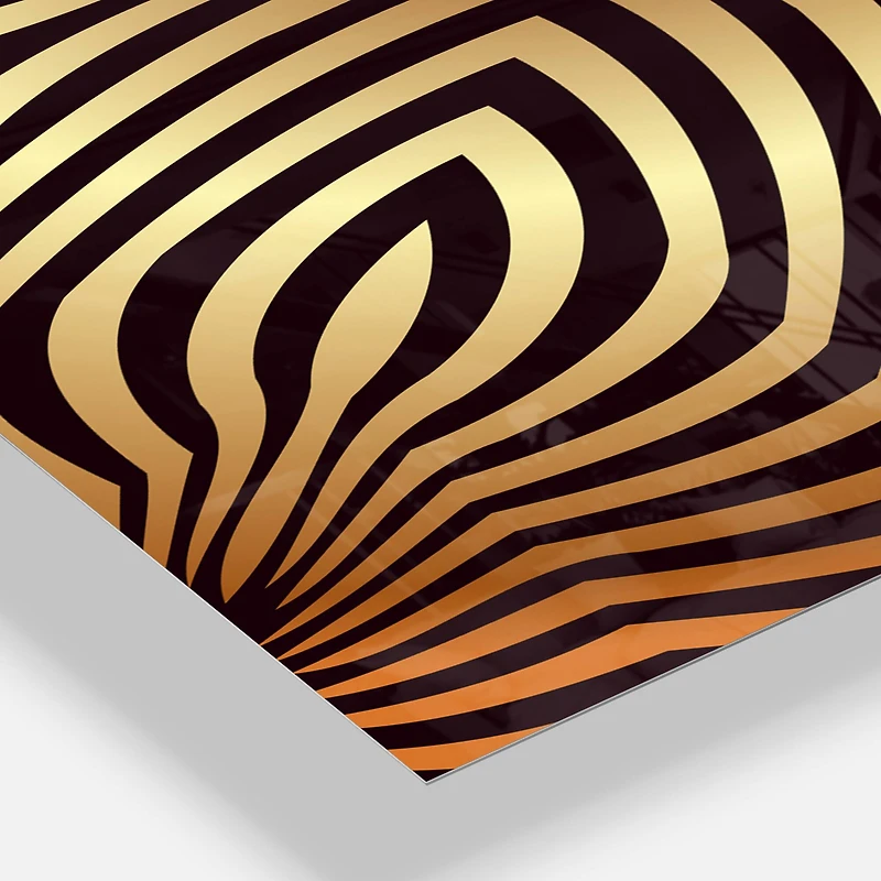 Designart 'Convex Symmetrical Ellipse Modern Rectangular Wall Clock