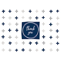 JAM Paper White, Gray & Blue Trendy Blank Thank You Cards Set, 36ct.