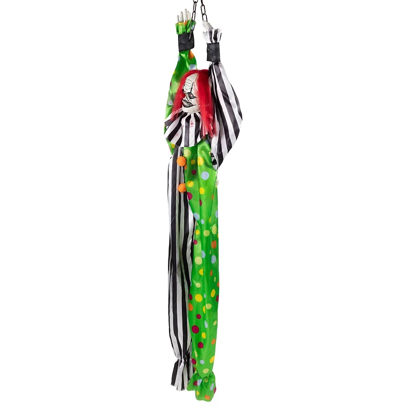 5ft Animated Shaking Clown with Sound Hanging Halloween Decoration
