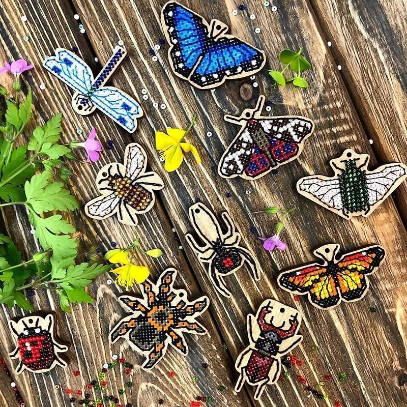 Wonderland Crafts Nature Embroidery Wood Blanks Set