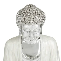 Silver Polystone Eclectic Sculpture, 16" x 12" x 9"