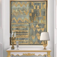 Designart - Gold Geometric Tapestry III
