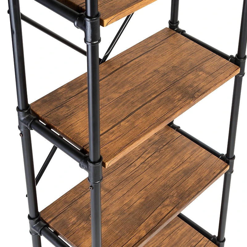 Honey Can Do Black -Tier Industrial Bookshelf