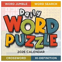 2026 Daily Word Puzzle Daily Desktop Calendar