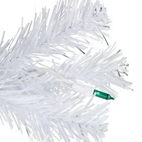 3ft. Pre-Lit White Pine Artificial Christmas Tree, Green Lights