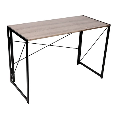 Mind Reader Black & Brown Collapsible Rustic Desk