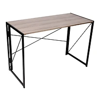 Mind Reader Black & Brown Collapsible Rustic Desk