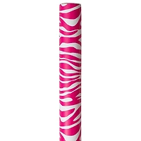 JAM Paper Safari Pink & White Zebra Gift Wrap, 2ct.