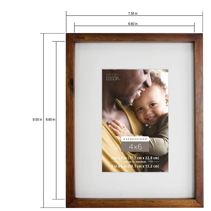 Expressions™ Walnut Thin Frame with Mat by Studio Décor®