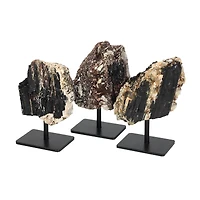 Black Tourmaline on metal Stand