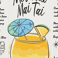 Tropical Sips Recipe Embellished Dishtowel (Set of 3)