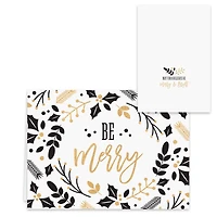 Hortense B. Hewitt Co. Black and Faux Gold Holiday Cards