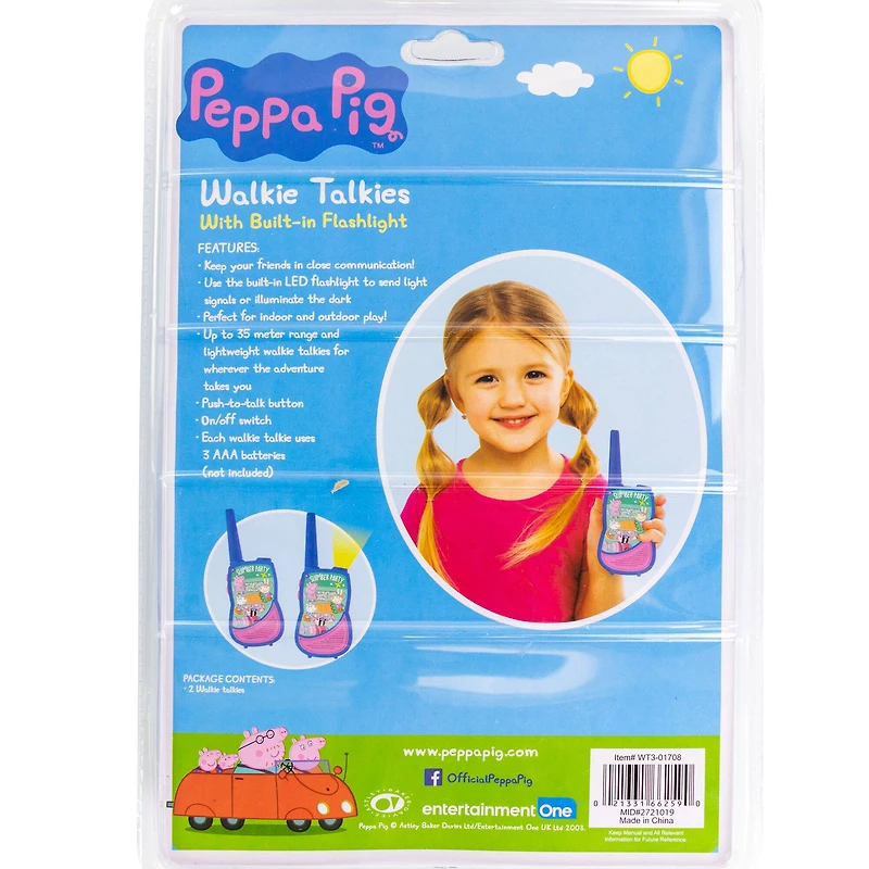 Peppa Pig Walkie Talkies with Built-in Flashlight