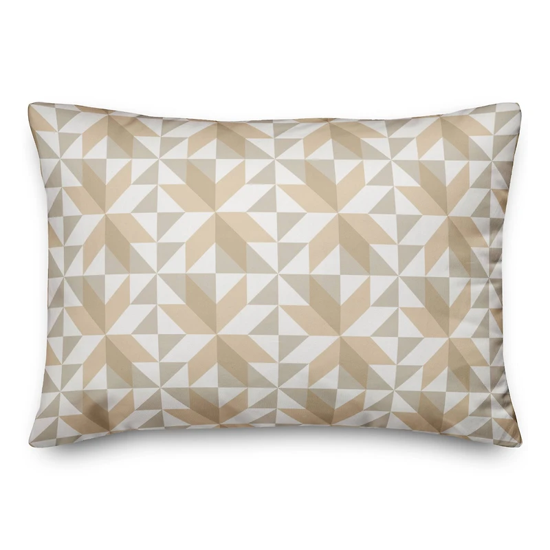 Neutral Barn Star Pattern Throw Pillow
