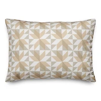 Neutral Barn Star Pattern Throw Pillow