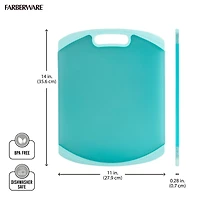 Farberware 14" Translucent Aqua Nonslip Poly Board