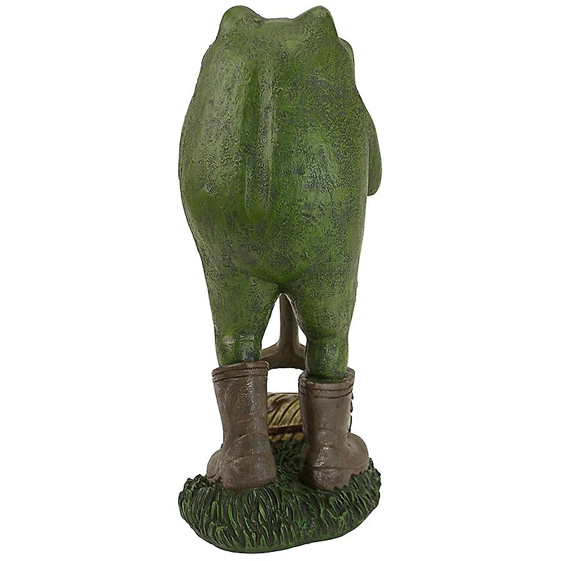Design Toscano 13" Garden Toad Lawn Mower Frog Statue