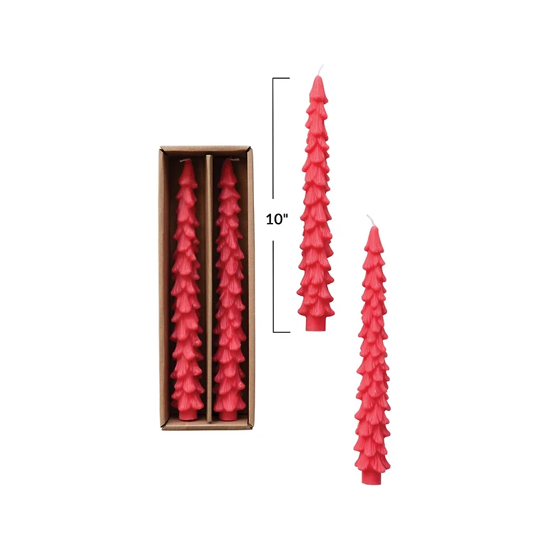 Hello Honey 10" Watermelon Unscented Tree Shaped Taper Candles, 2ct.