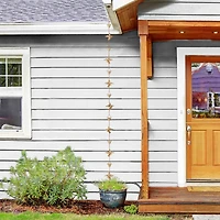 Glitzhome® 8.5ft. Faux Copper Patina Bird & Cup Rain Chain