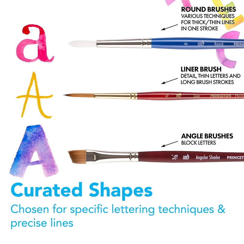 Princeton™ Lettering Professional 5-Brush Set
