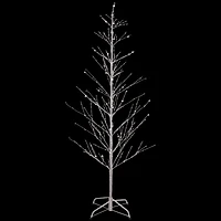 6ft. Pre-Lit White Birch Twig Artificial Tree, Pure White LED Lights