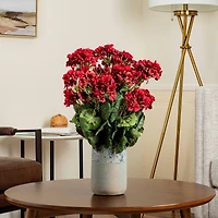 20" Artificial Red Geranium Bush, 4ct.