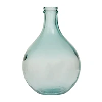 Blue Recycled Glass Handmade Spanish Vase 11" x 11" x 17"