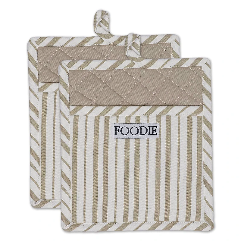 Mushroom Foodie Gourmet Chef Potholder Set