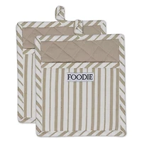 Mushroom Foodie Gourmet Chef Potholder Set