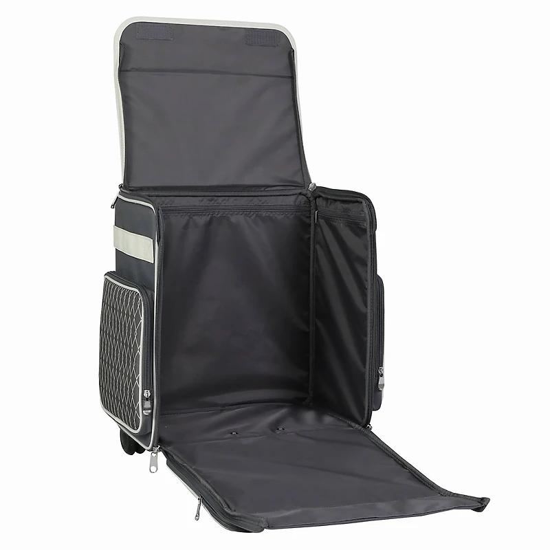 Everything Mary Gray & White Diamond Rolling Scrapbook Travel Case