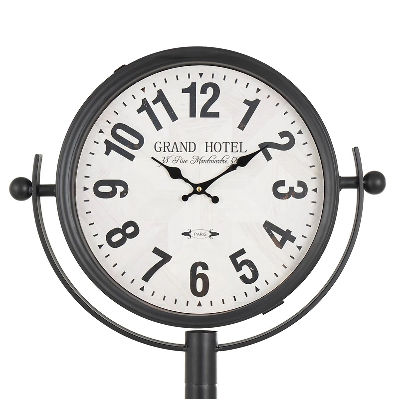 6ft. Black Metal Clock