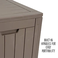 6 Pack: Honey Can Do 30gal. Brown Small Deck Outdoor Storage Box