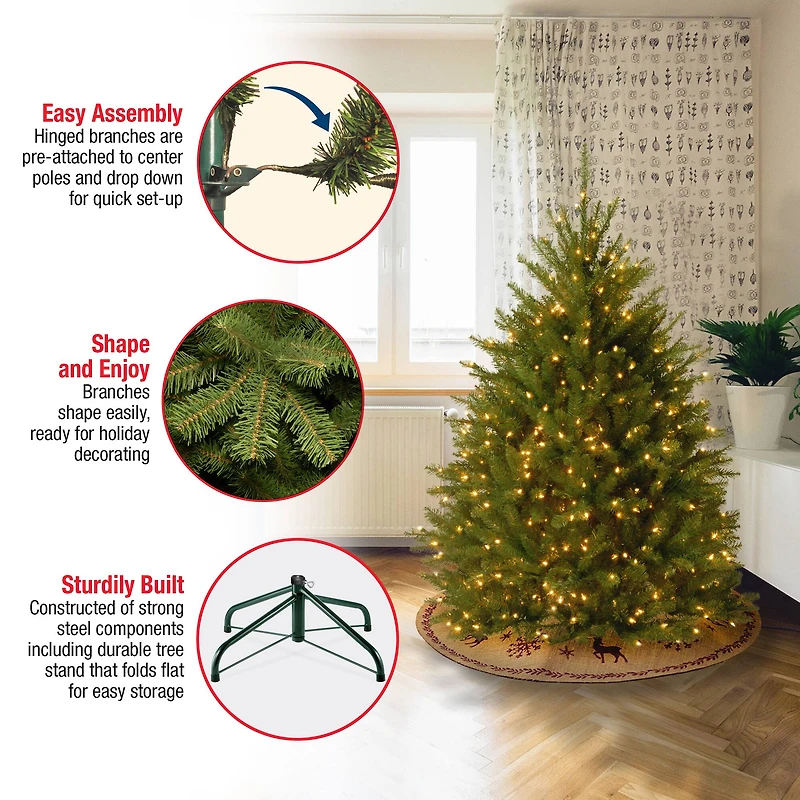 ft. Pre-Lit Dunhill® Fir Full Artificial Christmas Tree