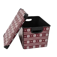 Simplify Holiday Sweater Print Storage Tote Bin
