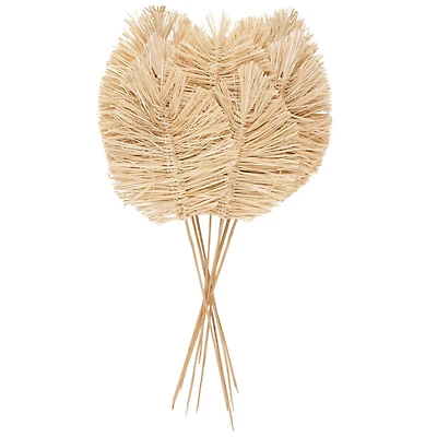 32" Light Brown Dried Grass Spear-Shaped Foliage with Sharp Stems