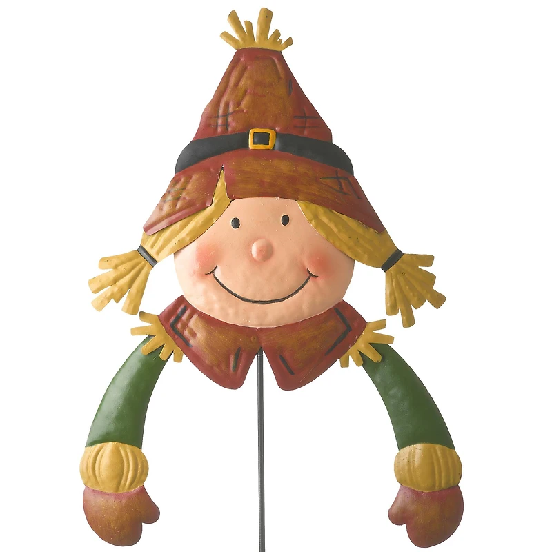 26" Scarecrow Gal Garden Stake
