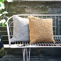 Hello Honey® 20" Gray Hand-Woven Fabric Indoor/Outdoor Pillow