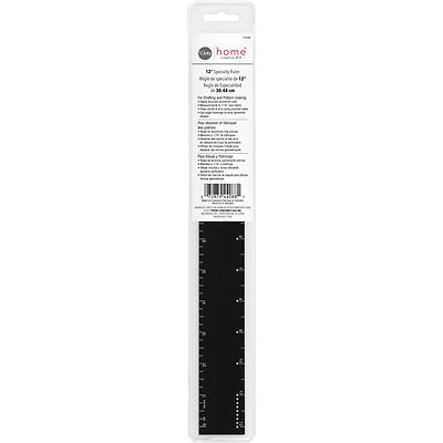 Dritz® 12" Black Aluminum Specialty Ruler