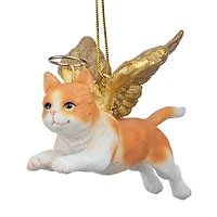 Design Toscano Honor the Feline Orange Tabby Cat Angel Ornament